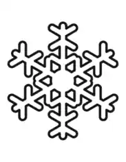 Snowflake Simple Outline 35 Coloring Template