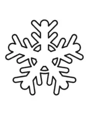 Snowflake Simple Outline 36 Coloring Template