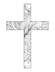 Bible Cross Mindfulness For Teens Coloring Template