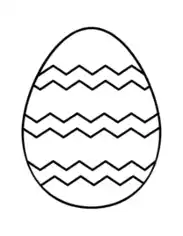 Easter Egg Simple Pattern 1 Coloring Template