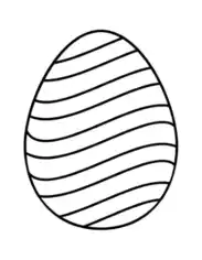 Easter Egg Simple Pattern 3 Coloring Template