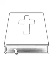 Holy Bible Cross Bible Coloring Template