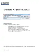 Endnote X7 Word 2013