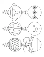 Free Download PDF Books, Christmas Ornaments Bauble P6 Coloring Template