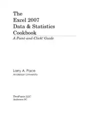 Excel 2007 Data Statistics Cookbook