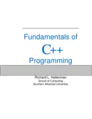 Fundamentals Of C++ Programming