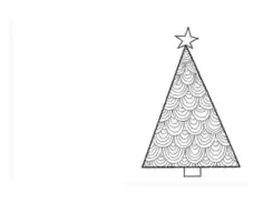 Free Download PDF Books, Christmas Cards Christmas Tree Coloring Template