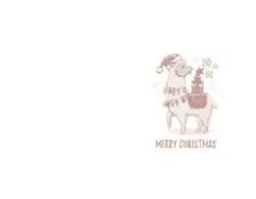 Free Download PDF Books, Christmas Cards Merry Llama Lights Gifts Coloring Template