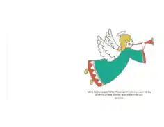 Christmas Cards Tidings Of Joy Angel Trumpet Luke 2 10 11 Coloring Template