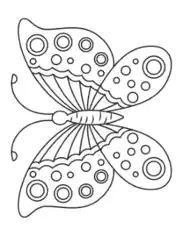 Butterfly Circles Coloring Template