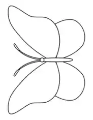 Free Download PDF Books, Butterfly Outline 4 Coloring Template