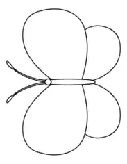 Butterfly Outline 5 Coloring Template