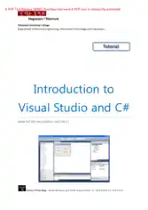 Free Download PDF Books, Introduction To Visual Studio And C#