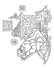 Free Download PDF Books, Santa In Rocking Chair By The Fire Coloring Template