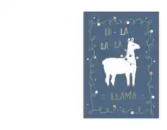 Christmas Falalala Llama Card Template