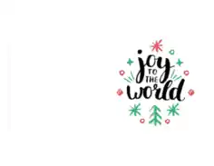 Free Download PDF Books, Christmas Joy To The World Red Green Card Template