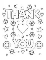 Mothers Day Thank You Coloring Template