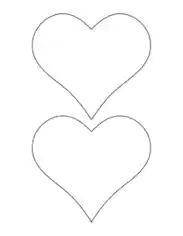 Heart Simple Outline Medium Coloring Template