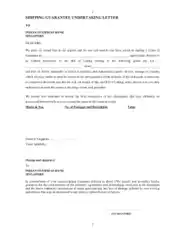 Free Download PDF Books, Shipping Guarantee Undertaking Letter Template