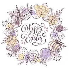 Easter Cards Egg Wreath Template