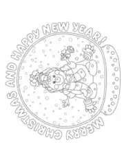Free Download PDF Books, Snowman Merry Christmas Happy New Year Snow Globe Template