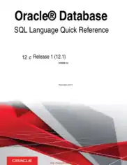 Oracle Database SQL Language Quick Reference