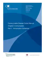 Communicable Disease Control Immunization Schedule Template