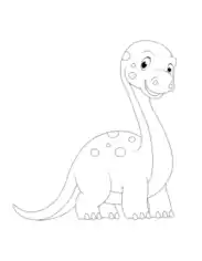 Free Download PDF Books, Cute Dinosaur For Preschoolers Dinosaur Coloring Template