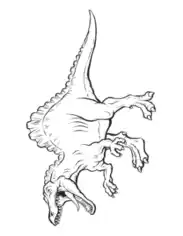 Fierce Predator Dinosaur Coloring Template