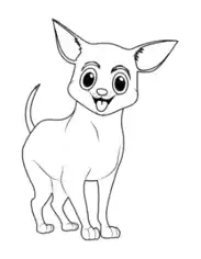 Chihuahua Dog Coloring Template