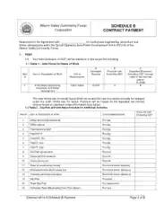 Corporation Schedule Contract Payment Template