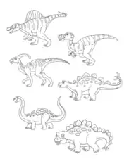 Dinosaurs To Color Dinosaur Coloring Template