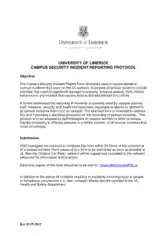 Campus Security Incident Reporting Protocol Template