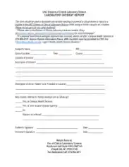 Clinical Laboratory Incident Report Template