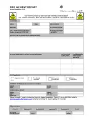 Fire Incident Report Format Template