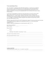 Incident Crime Report Form Template