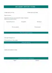 Free Download PDF Books, Incident Report Sample Form Template
