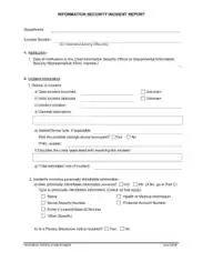 Information Security Incident Report Sample Template