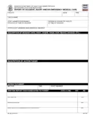 Medical Emergency Incident Injury Report Template