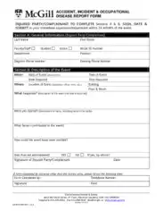 Occupational Incident Report Form Template