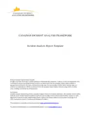 Safety Incident Analysis Report Template