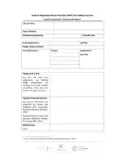 Clinical Audit Report for Registered Nurse Prescriber Template