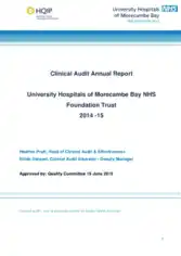 University Hospital Annual Clinical Audit Report Template