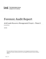 Arid Lands Forensic Audit Report Template