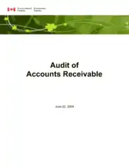 Internal Audit Report for Accounts Receivable Template
