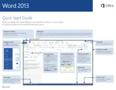 Microsoft Word 2013 Quick Start Guide