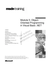 Object Oriented Programming In Visual Basic .Net Module 5