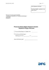 Financial Status Report Research Project Template