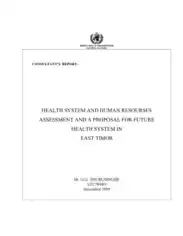 Health System and Human Resourses Report Template