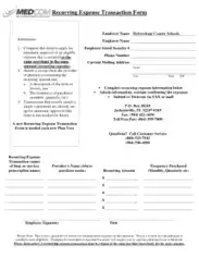 Recurring Transaction Expense Form Template